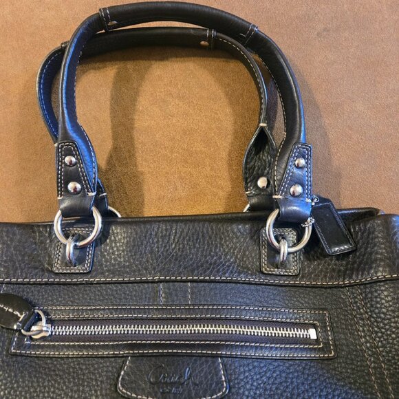 Coach signature Penelope dark brown pebbled leather satchel - Picture 4 of 12